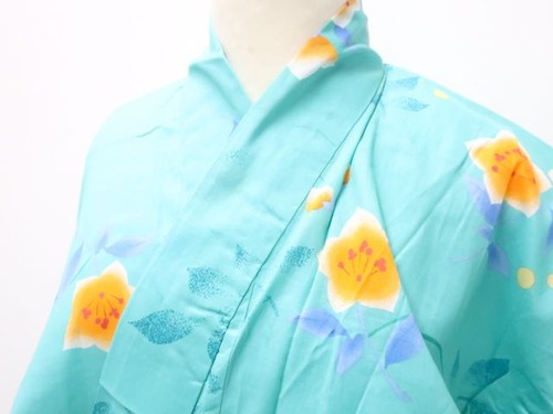 Kimono giapponese yukata teal - giapponese,