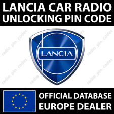 LANCIA RADIO PIN CODICE BLAUPUNKT BOSCH CONTINENTAL 843 844 846 848 MP3 CD PLUS