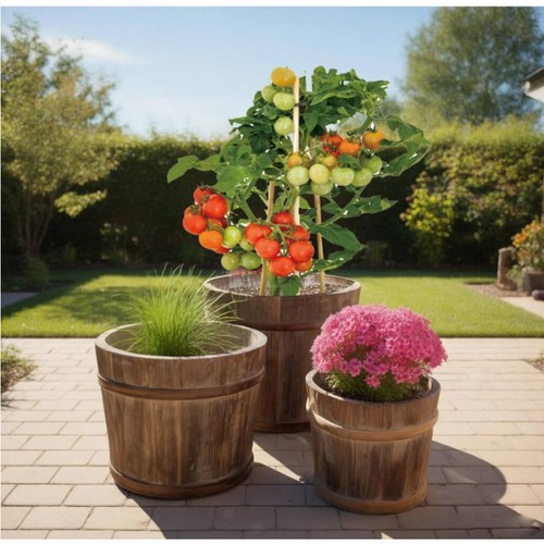 Vaso fiori forma di botte - vaso,