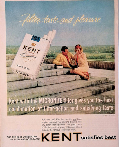 1963 kent sigarette - sigarette, filtro
