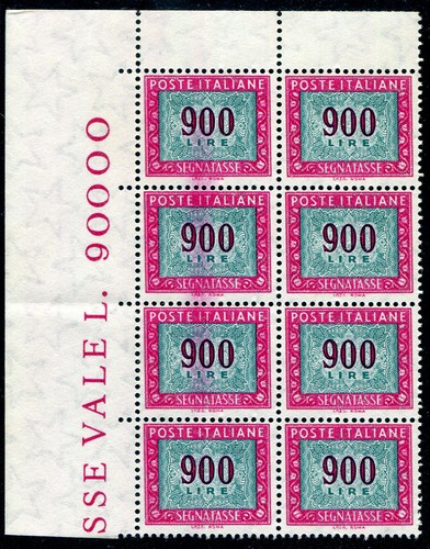 Segnatasse lire 900 varietà - lire,