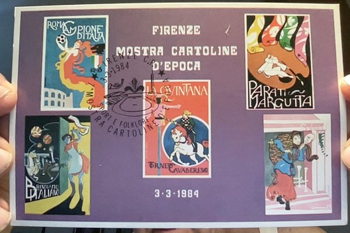 Cartolina firenze 1984 mostra - 1984,