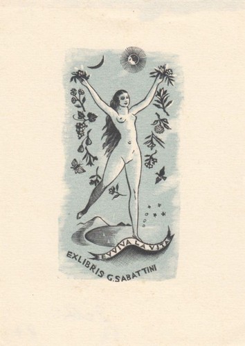 Exlibris bookplate xilografia - bookplate,