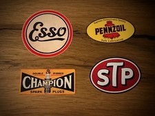 4 adesivi USA stile vintage V8