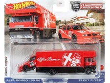 VOLANTINO FLOTTA E ALFA ROMEO 155 V6 TI - ROSSO/NERO - RUOTE CALDE 1:64