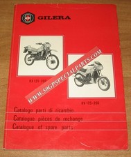 GILERA RX 125 200 RV 125 200 CATALOGO PARTI DI RICAMBIO ORIGINALE