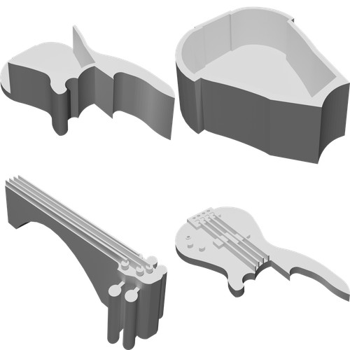 Scatola porta plettri chitarra - plettri,