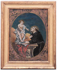 Dipinto antico su vetro: San