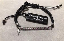 Cesare Paciotti Bracciale Tennis Argento 925 E Zirconi Con Cordino Regolabile 