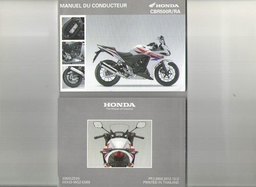 Honda cbr 500 manuel - r, du