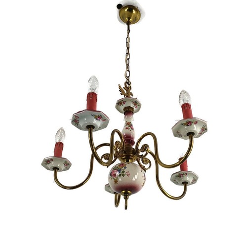 Lampadario italia porcellana - lampadario,