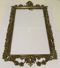 Cornice antica in ottone stile barocco/rococò – fine ‘800 / inizi ‘900 – 58×36 c