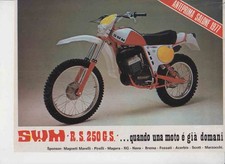advertising Pubblicità-MOTO SWM RS 250 GS  1977  MOTOITALIANE ENDURO EPOCA