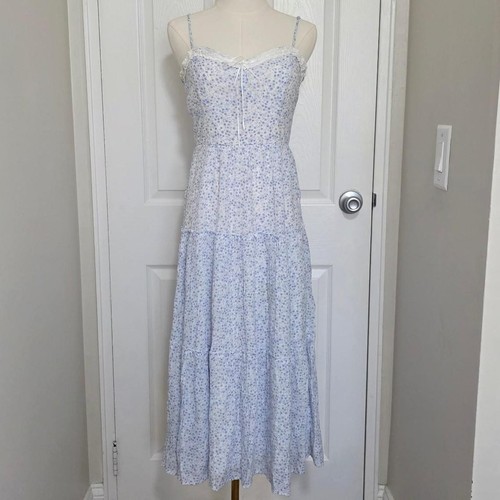 Maxi abito blu floreale - abito,