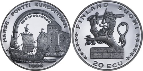Finlandia ecu argento 1996 - finlandia:, 20