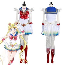 Costume cosplay Sailor Moon Eternal Tsukino Usagi Halloween festa vestito abiti 