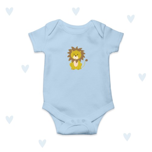 Lion baby grow embroidered - baby,