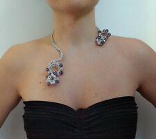 Collana rigida donna fatta a mano con cristalli