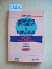 A. LEGGIO - INFORMATION TECHNOLOGY E MANAGEMENT - IL SOLE 24 ORE LIBRI - 1993