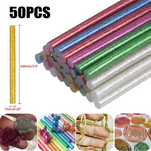 50pz colla caldo glitter - colla,