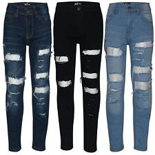 Jeans ragazzo denim strappato