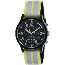 Orologio Uomo Timex MK1 Quarzo Crono Quadrante Nero Cinturino Verde e Grigio TW2R81400