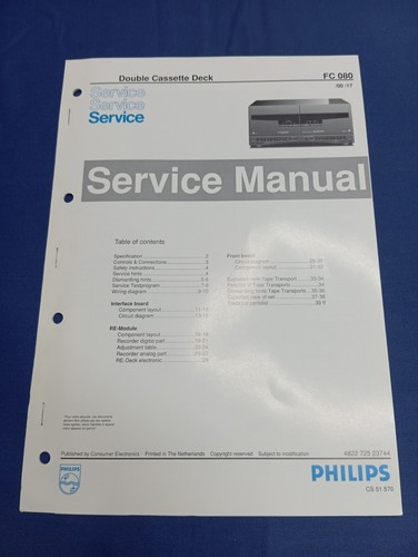 Cassette deck philips - philips, fc080