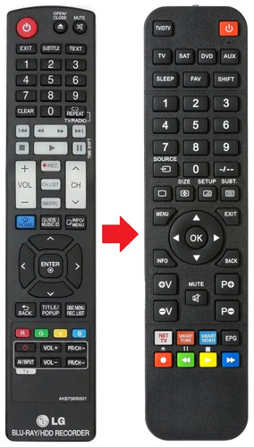 Telecomando adatto per - , lg