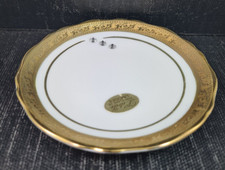 limoges l'etoile porcellana piattino decorato con bordura oro 24 kt  ø 11 cm