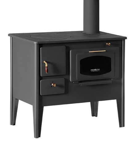 Stufa legna con - forno, e