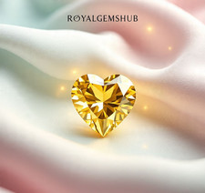 Giallo taglio cuore di alta qualità 5 ct ~ naturale 💎 diamante grado D VVS1 ...