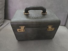 Portagioie Elegante Finta Pelle Coccodrillo, Beauty Case 