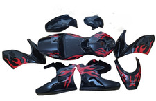 Kit carenatura in plastica mini bici tascabile kit completo in plastica rosso 49cc