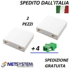 2 Pezzi. Scatola di derivazione 2 Posti Core fibra ottica terminazione