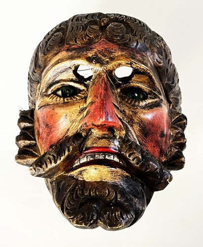 Maschera danza legno - in,