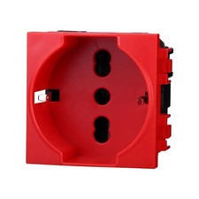 Schuko socket 2P+T 16A color