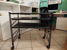 MOBILETTO PORTA PC e STAMPANTE colore nero