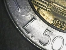 500 LIRE 1991 CON BARRETTA IN RILIEVO A SINISTRA DEL VALORE AL ROVESCIO [X159]