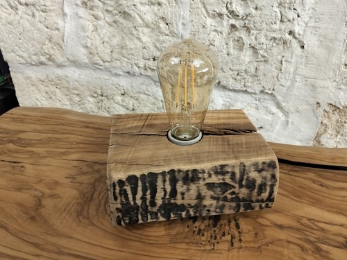 Lampada led edison legno ulivo - led,