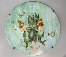PIATTO DECORATIVO da PARETE CERAMICA SCENA MITOLOGICA Il mito di Nettuno ø 41 cm