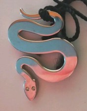 PENDENTE CIONDOLO ZOPPINI COLLANA SERPENTE CON 2  DIAMANTINI  NUOVO  U1089.2G72