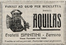 PUBBL.1919 FANALI AD OLIO PER