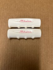 Schwinn 1960's Bicycle White W/ Red Letters Chubby Handlebar Grip Corvette &