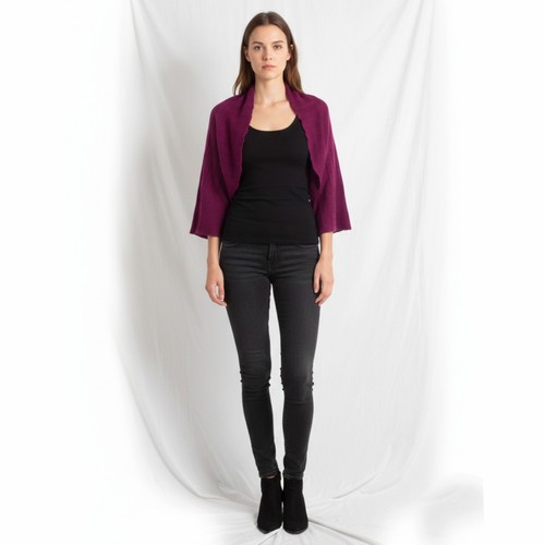 Twill cardigan donna viola - donna,