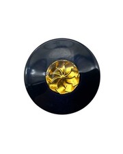 Bottone Tondo con Fiore Dorato