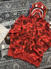A Bathing Ape Red Shark Hoodie