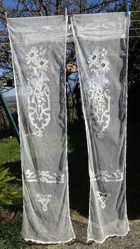 Superbe paire rideaux tulle - paire, ,tulle