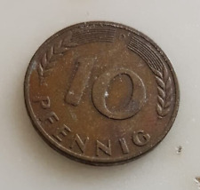 Moneta 10 pfennig deutscher 1950 lettera F. rara