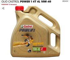 CASTROL 10W40 POWER 1 RACING 4T fusto OLIO DA 4 LT 100% SINTETICO MOTO