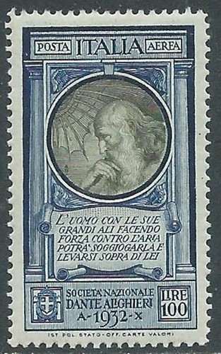 1932 regno posta aerea - aerea, dante